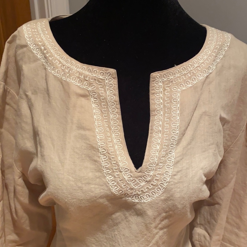 Rori Ann tunic blouse NWT xl tan